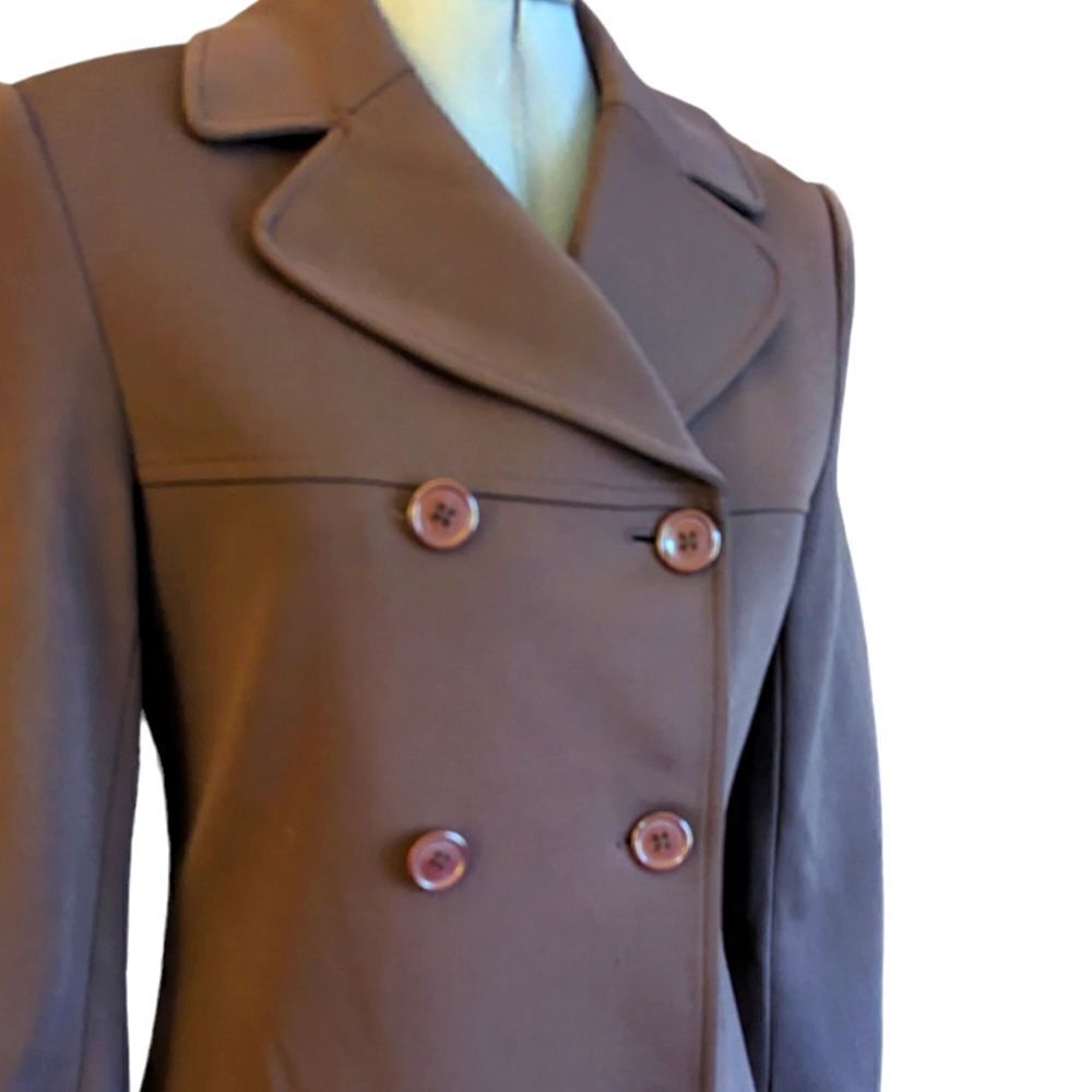 Vintage U2 brown‎ long overcoat coat jacket
